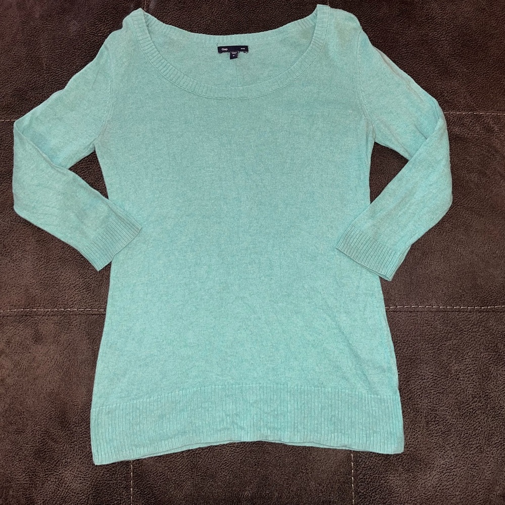 Teal 3/4 sleeve sweater